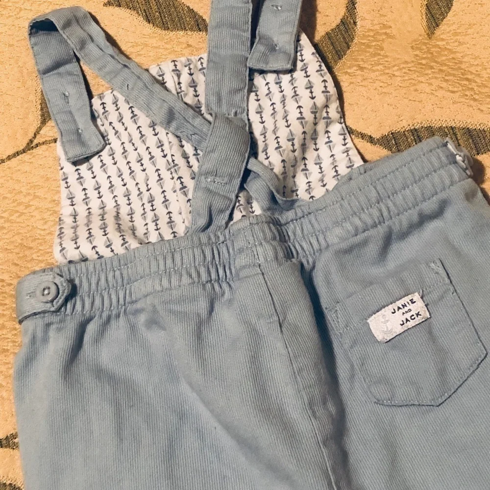 Janie and Jack Light Blue Overalls